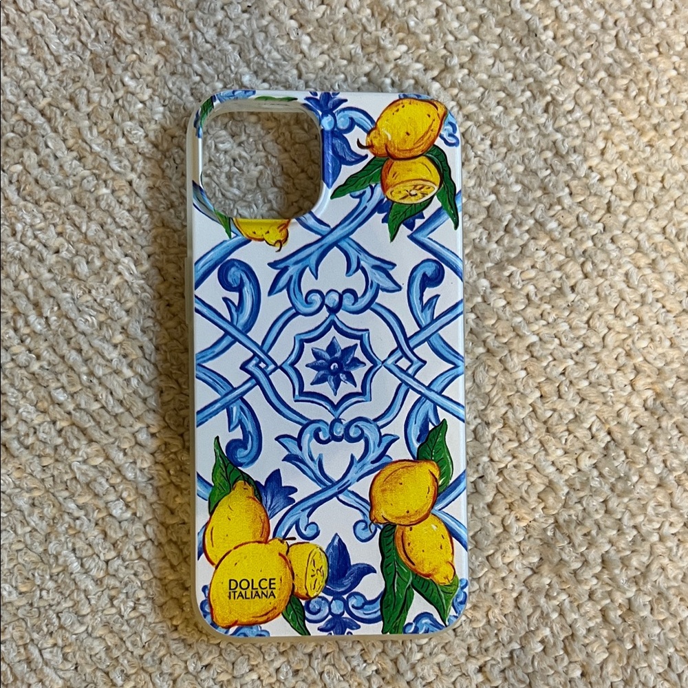 Dolce Italiana Blue & Yellow with Lemons iPhone 14 Case